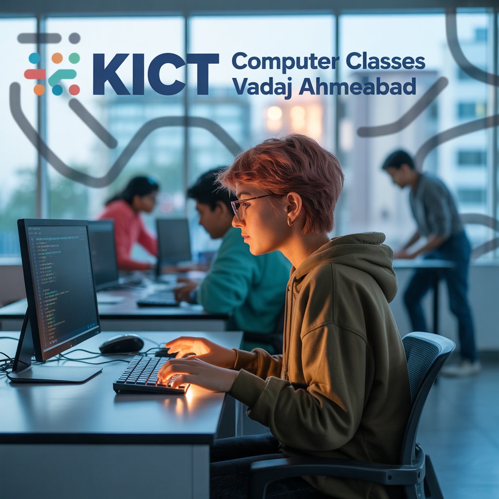 Modern workstations for programming and development courses - KICT Ahmedabad